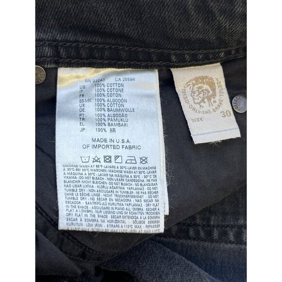 Diesel Troxer RS028 Men’s Black Denim Slim Skinny Jeans Size 30x32 USA Cotton - Picture 8 of 8